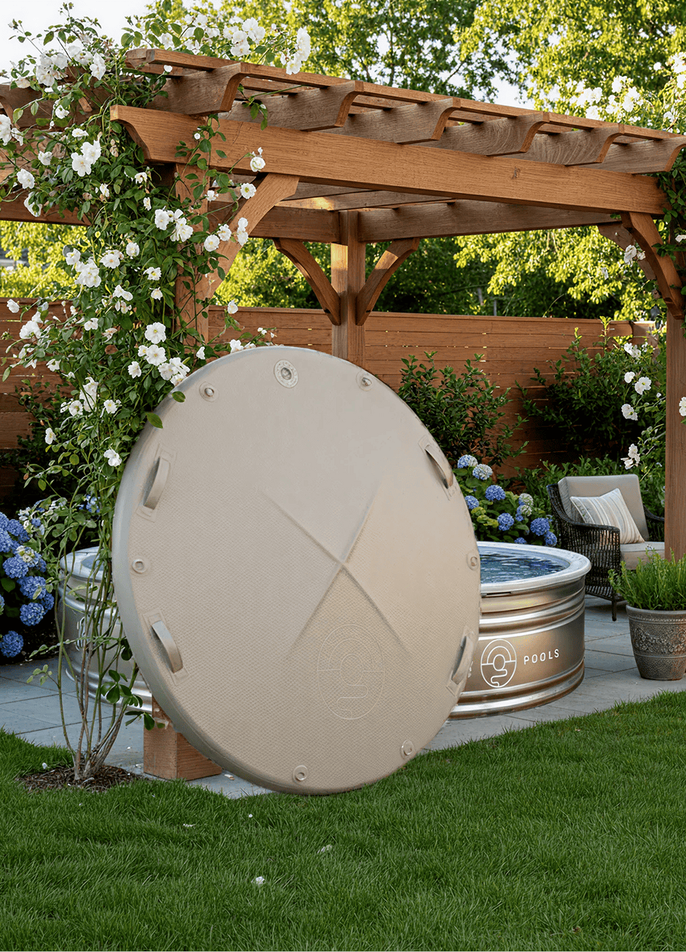 Hard Cover for Stock Tank Pools | Inflatable Pool Cover | Cowboy Pools