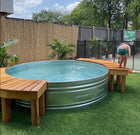 Curved Cedar Bench